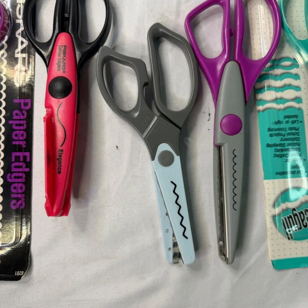 Fiskars Paper Edgers Decorative Craft Scissors Lot of 5 Scallop Seagull Elegance